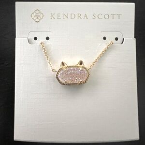 Kendra Scott. Elisa Cat Gold Iridescent Drusy Pendant Necklace
